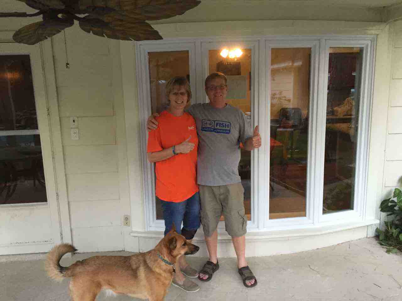 Happy Customers White Vinyl Frame Best Windows Installation Contractor